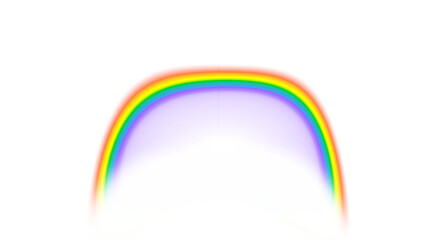 Fototapeta premium Translucent blurred rainbow arc perspective isolated PNG