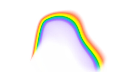 Fototapeta premium Bright rainbow arc overlay transparent background png 