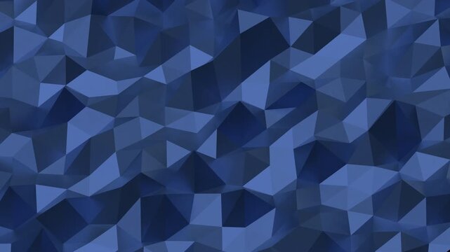 Abstract Blue Geometric Background Modern Low Poly Faceted Pattern