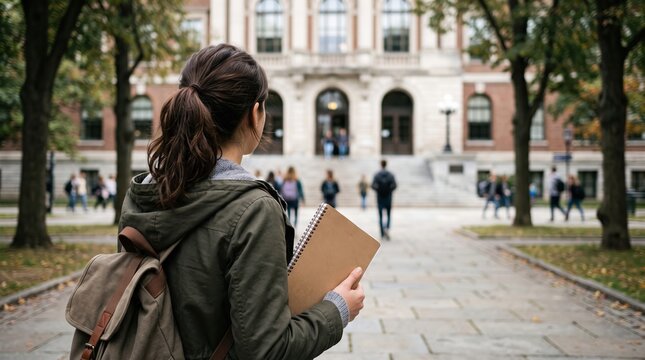Female student on path to college future