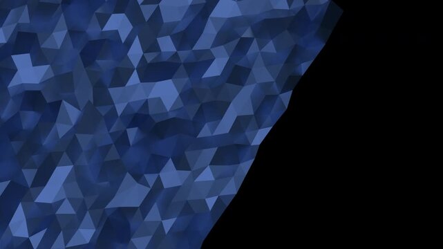 Dynamic Blue Low Poly Pattern Digital Animation Modern Minimal