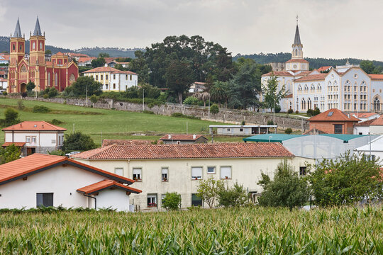 Gothic cisterian abbey Santa Maria Viaceli in Cobreces. Cantabrian, Spain