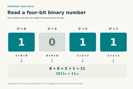 Read a four bit binary number