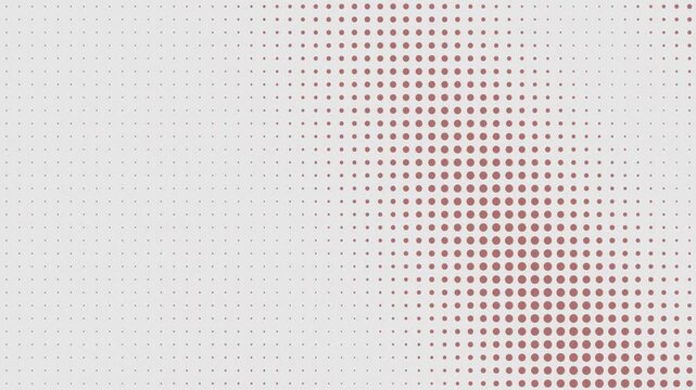 Coral halftone dots ripple in a stylish video with open space