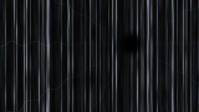 Silver broken LCD stripes shimmer through cracks in a cool CG video