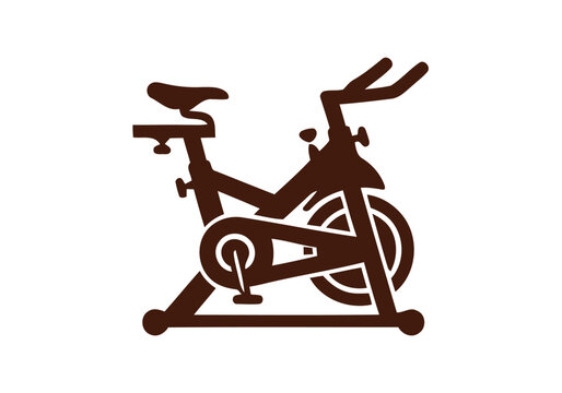 Indoor cycling bicycle for fitness training during home workouts Vector Icon isolated on white background