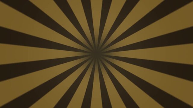 Gold sunburst rays turn around the center in a stylish video