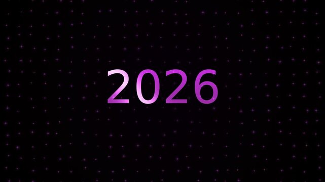 Magenta 2026 numbers gleam with stars in an elegant new year video