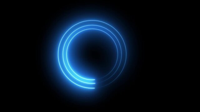 moving circles are intertwined. Circles rotating with the light