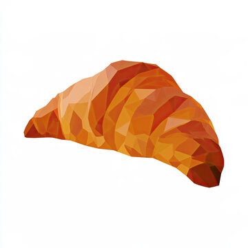 transparent chocolate croissant flat vector illustration