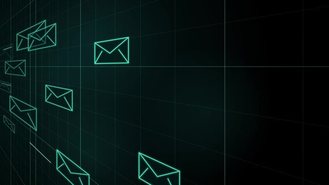 Digital Email Communication Flow Background