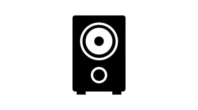 Modern audio speaker icon for sound system representation