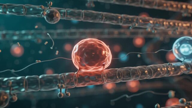 Macro Animation of Axonal Transport Along Microtubules in Neurons
