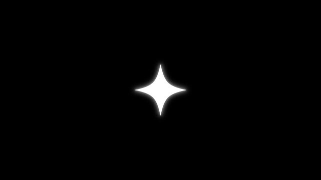 twinkle Stars blast animated, Twinkle Sparkling stars Shine animation, cartoon doodle sparkles, star sparkle vector doodles,  stars Shine animation on black screen.4k video.