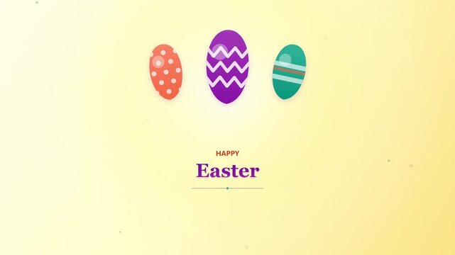 easter card with eggs