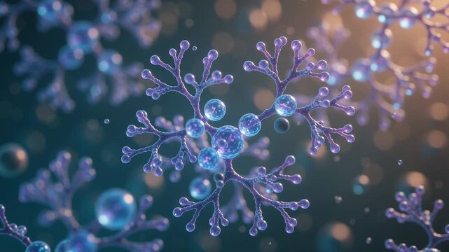 Glycogen granules and branched glucose polymers in cell microscopy