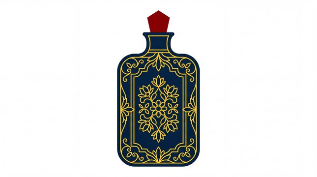 Orthodox christmas vektor of an ornate holy oil bottle