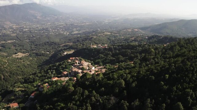 Sarrola-Carcopino, Corse du Sud, vue a&eacute;rienne de drone
