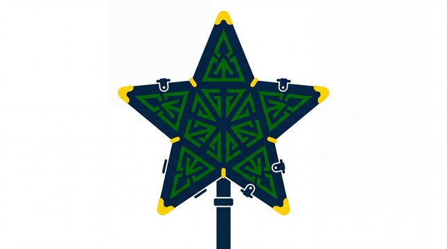 Orthodox christmas caroling star symbol vektor on white background