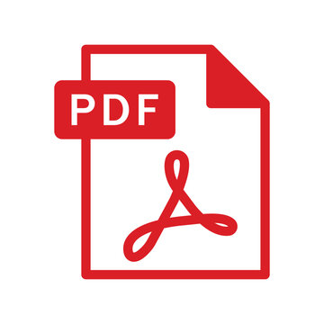 Red pdf document icon vector illustration
