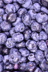 Fresh blueberries. Flat lay. Blueberry background. © Olivka888