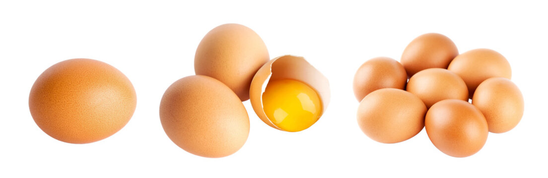 Eggs isolated on transparent background