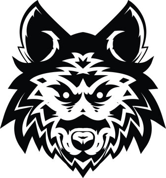 Angry Wolf Head Esports Mascot Tribal Logo Vector Illustration in AI EPS SVG PNG