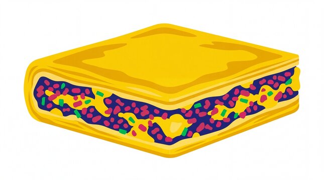 Ramadhan martabak manis sweet pancake food vektor illustration