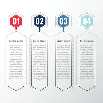 This simple infographic, primarily designed using hexagons, presents details in bullet points, covering 4 topics in total.