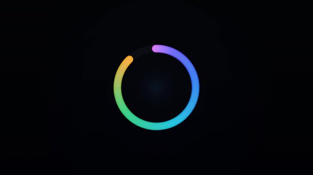 Colorful gradient ring on dark background