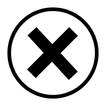 Cancel cross mark circle button delete icon