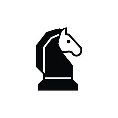 Black chess knight vector icon isolated on transparent background perfect for gaming app, mobile design editable icon © Nuru