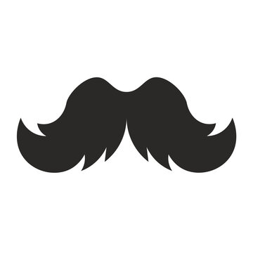Black stylish mustache icon design
