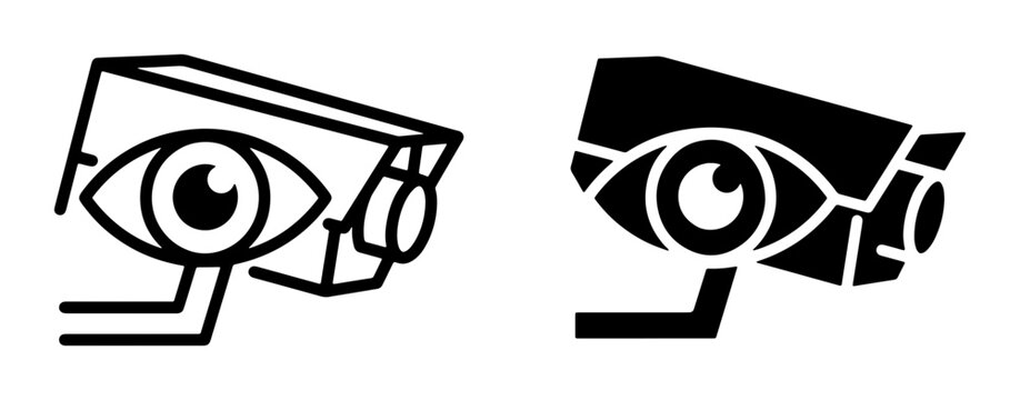 Surveillance camera with eye for security logo