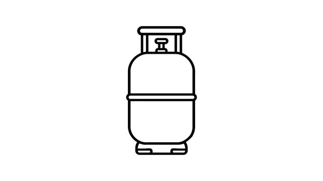 Propane gas cylinder icon for industrial and home energy use.