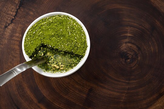 Brazilian Yerba Mate Powder in a Bowl
