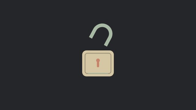 Minimalist padlock icon with keyhole on dark background