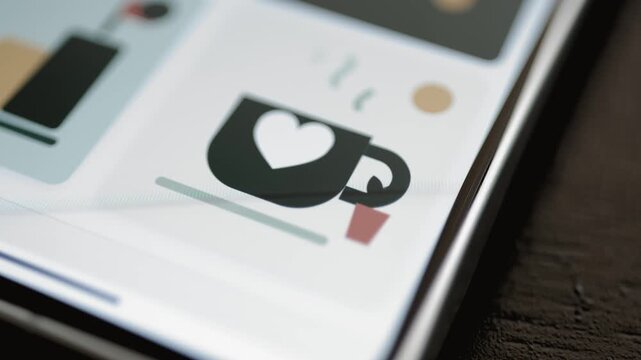 Heart shaped tea symbol conveys restorative self care