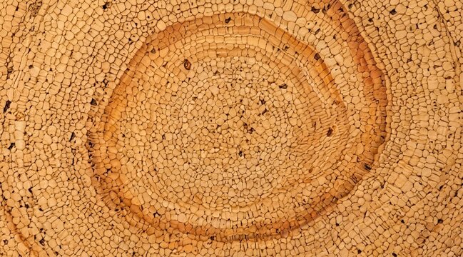 Microscopic view of cork wood texture background, natural cellular structure of corkwood material close up