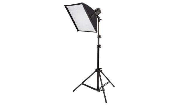 Professional studio softbox softbox light reflector photography equipment tripod isolated on transparent background