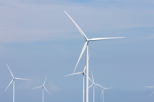 Offshore wind farm at the sea