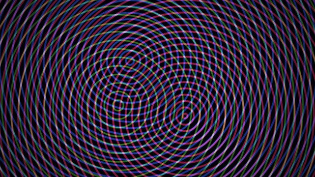Hypnotic Moire Rings Loop with Optical Interference Wave Patterns