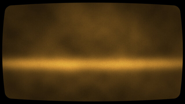 Amber CRT screen with rolling interference band