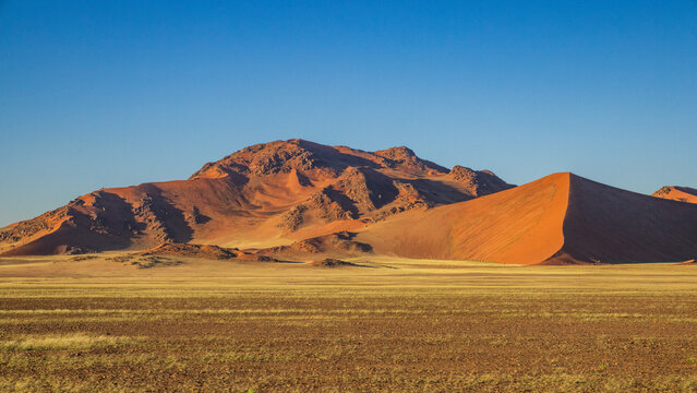 Early morning at the Namib Naukluft National Park dunes, Namibia, Africa