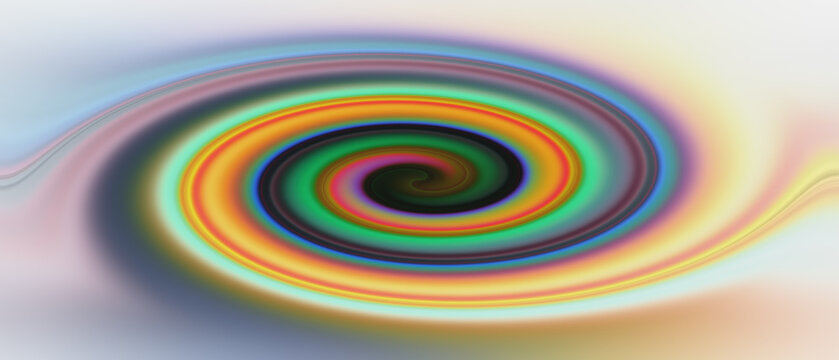 Colorful Spiral Vortex Abstract Background with Swirling Rainbow Laser Gradient