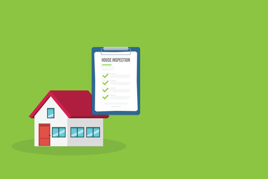 House inspection and Survey Clipboard Concept