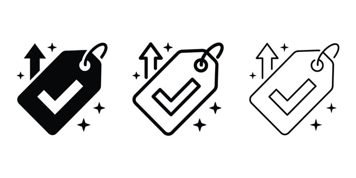 Value proposition icon silhouette vector, bold outline and line art isolated illustration