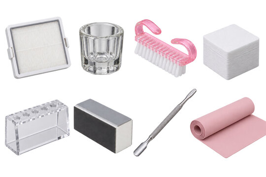 Nail desk setup objects Isolated Transparent PNG