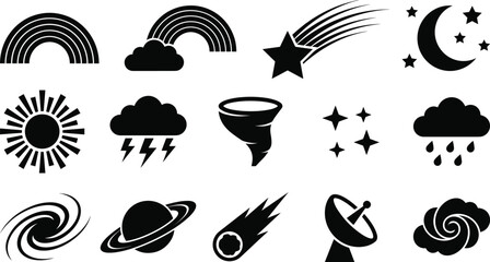 Navigation Map and Road Traffic Direction Minimal Line Icon Vector Set Featuring Compass Satellite Wayfinding Signposts and GPS Route Guide Symbols © Morjina