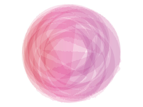 Abstract Pink Low Poly Circle Vector